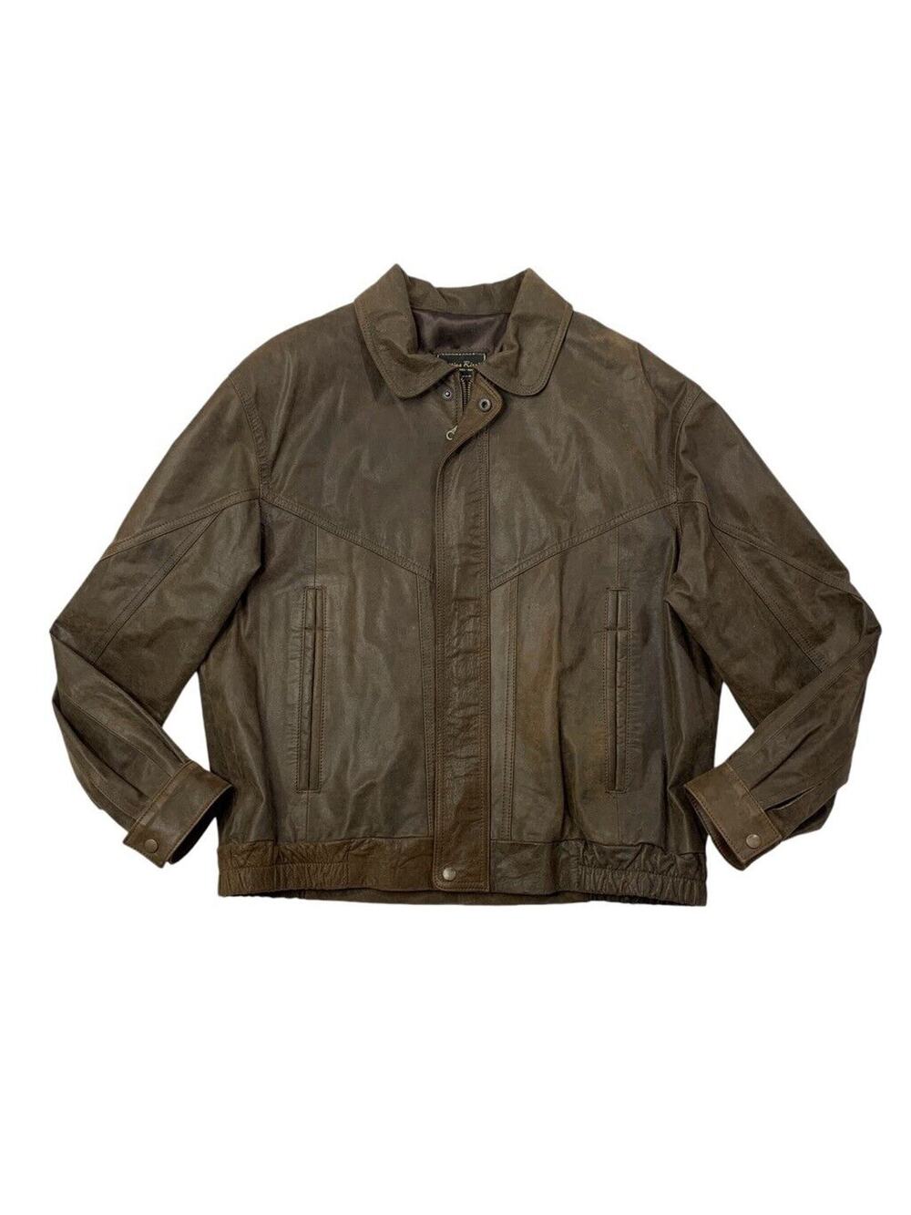 Vintage Bettina Rizzi Jacket Womens 4 Chestnut Faux Leather Full Zip Bomber